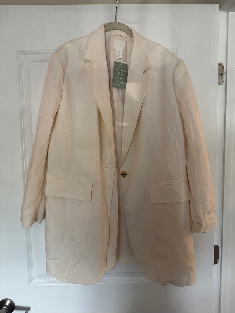 H&M Cream Single-Button Blazer